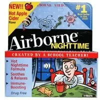 Airborne NightTime Cold Relief Tablets with Hot Apple Cider Flavor - 9 ea