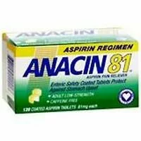 Anacin Adult Low Strength Aspirin Tablets, 81 Mg -120 ea