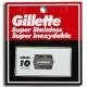 Gillette Super Stainless Super Inoxydable Blades 10 ea