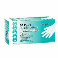Sterile Latex Examination Gloves Large, By Dynarex - 50 Pairs