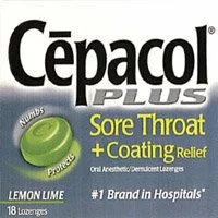 Cepacol Sore Throat and Coating Relief Lozenges, Lemon Lime - 18 ea