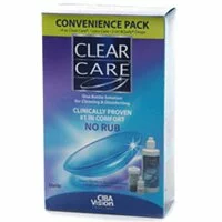 Ciba Vision CLEAR CARE Lens Solution with AQuify Drops, Convenience Pack - 4 Oz