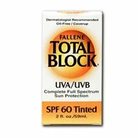 Fallene Total Block Tinted Oil-Free Cover-UP Sun Protection, SPF 60 - 2 Oz