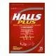 Halls Plus Cough Suppressant with Medicine Center Drops with Cherry Bag - 25 Drops/Bag, 12/Case
