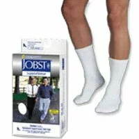 Jobst Sensifoot Socks, Crew Length 8-15 mmHg Compression, Black Color, Size: Large - 1 Piece