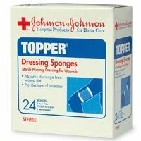 Johnson & Johnson Topper Dressing Sponges for Wounds - 4 X 4 Inches - 24 ea