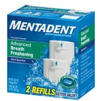 Mentadent Fluoride Toothpaste Advanced Cleaning with Breath Freshening, 2 Refills - 10.5 Oz