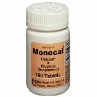 Monocal Calcium & Fluoride Mineral Supplements By Mericon Industries - 100 Tablets