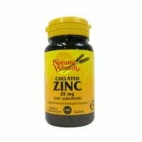 Chelated Zinc Gluconate 25 Mg supplements By Natural Wealth - 100 Tablets