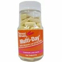 Multi-Day Daily Vitamin Tablets With Calcium & Iron, By Natural Wealth - 100 Tablets
