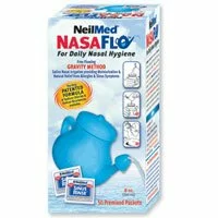 NeilMed NasaFlo Neti Pot Premixed Packets for Daily Nasal Hygiene - 50 Packets