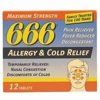 666 Allergy And Cold Relief Tablets By Lee Pharmaceutical - 12 Ea
