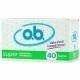 o.b. Non-Applicator Tampon, Value Pack, Super Absorbency 40 each