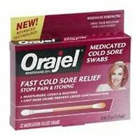 Orajel Cold Sore Swabs Medicated - 12 ea