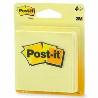 Post-It Note Pads, Yellow, 3 inches X 3 inches - 6 ea
