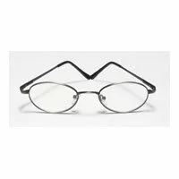 Glasses-Reading 2.50 power, Round Metal with Plastic Temple