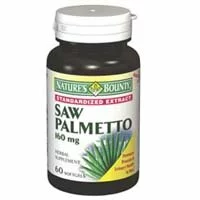 Saw Palmetto 160 Mg Herbal Supplement Softgels, By Natures Bounty - 60 Softgels