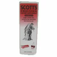 Scotts Emulsion Cherry Cod Liver Oil With Vitamin A & D - 6.25 Oz