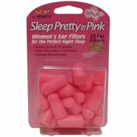 Sleep Pretty in Pink Womens Ear Plugs Plus Free Case, # 2000 - 28 Ear Filters