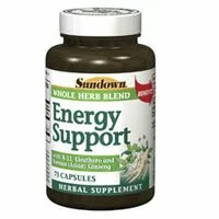 Sundown Whole Herb Blend Energy Support Capsules - 75 Capsules