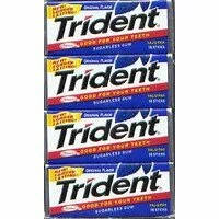 Trident Sugarless Chewing Gum Val-U-Pak Original - 12 X 18 Stick Pack