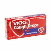 Vicks Cough Suppressant Drops with Cherry Flavor - 20 Drops/Pack, 20 Packs
