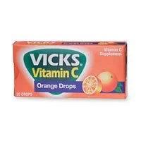 Vicks Cough Suppressant Drops with Orange, Vitamin C, Cough and Cold