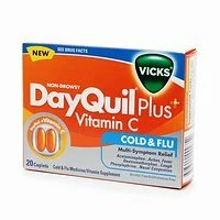 Vicks Dayquil Plus Vitamin C, Cold and Flu Relief Caplets, Cough and Cold