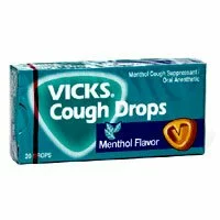 Vicks Cough Suppressant Drops with Menthol Flavor, Cough and Cold