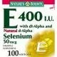 Vitamin E 50 MCG 400 IU Softgels With Natural Dl-Alpha And Selenium - 100 Softgels
