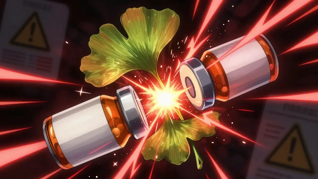 Herbal supplement clashing with medicine pill causing sparks