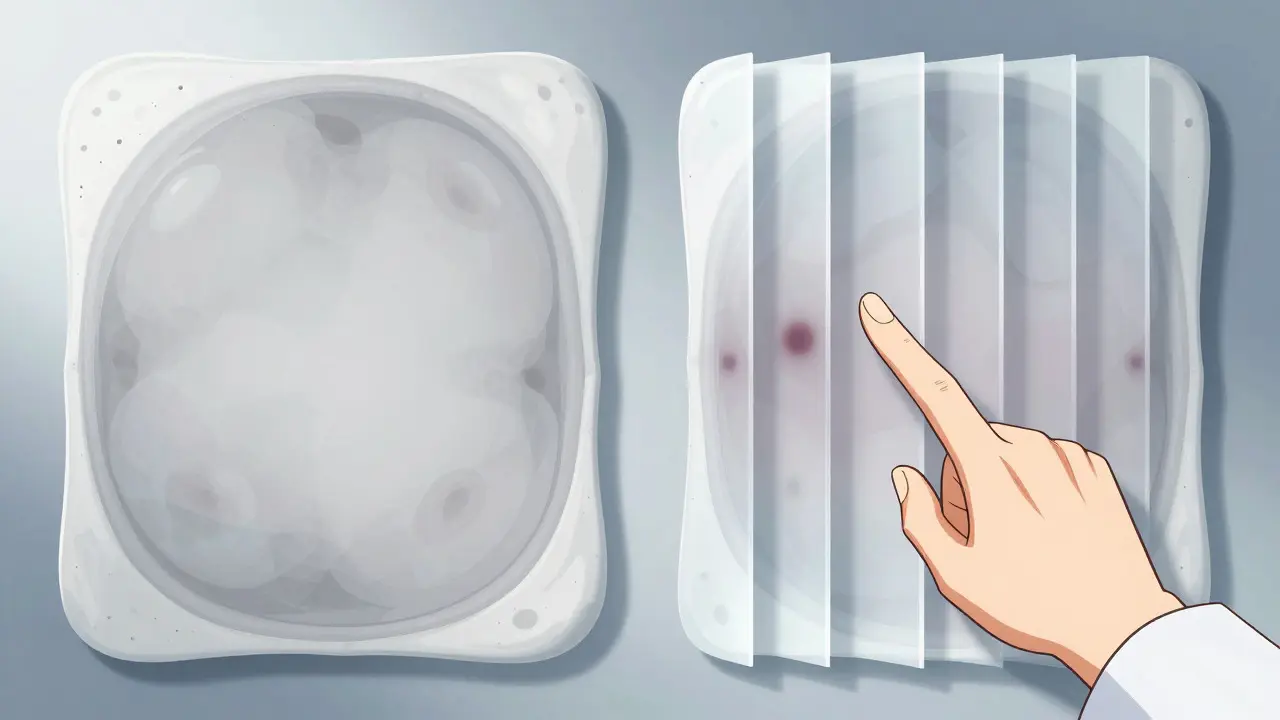 Illustration showing clear tumor detection in 3D slices